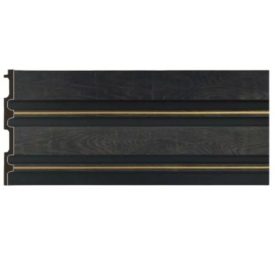   Lamella, aranyszínű díszítéssel, PS, 300x12 cm - Sötétszürke