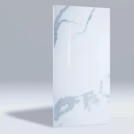 Falpanel, márvány mintával, PVC, 120x60 cm, 8 db-os csomag - Graceful White