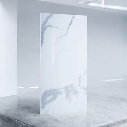 Falpanel, márvány mintával, PVC, 280x120 cm - Graceful White