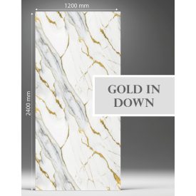   Falpanel, márvány mintával, PVC, 120x60 cm, 8 db-os csomag - Gold in Dawn