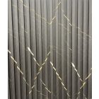 Lamella, márvány hatású, WPC, 280x15 cm - Szürke és Arany 