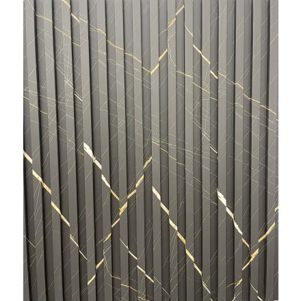 Lamella, márvány hatású, WPC, 280x15 cm - Szürke és Arany 