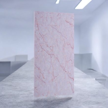 Falpanel, márvány mintával, PVC, 240x120 cm - Pink Jade