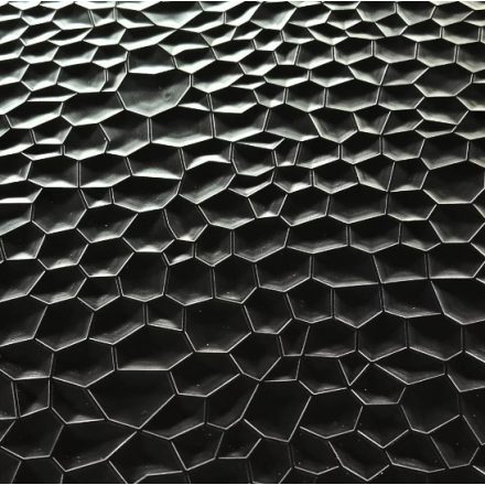 Falpanel, dombornyomott, PVC, 280x120 cm - Black Metal