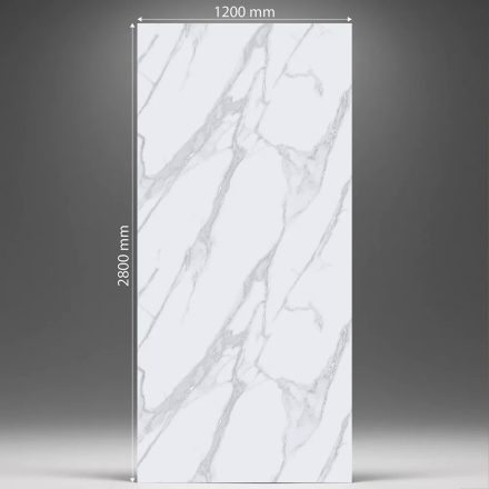 Falpanel, márvány mintával, PVC, 280x120 cm - Silver Mist 