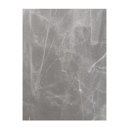 Falpanel, márvány mintával, PVC, 280x120 cm - Silver Grey