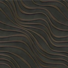   Tapéta hullám mintával, PVC, 1.06 x 15.6 m - Barna és Arany