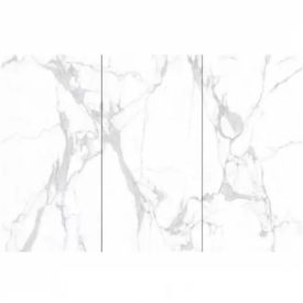   Falpanel, márvány mintával, végteleníthető, bambuszrost, 280x122 cm - Carrara White 