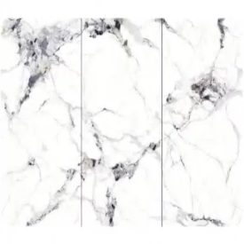   Falpanel, márvány mintával, végteleníthető, bambuszrost, 280x122 cm - Calacatta Noir